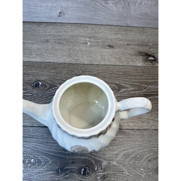 Queen's Myott Factory Thanksgiving Turkey Tea Pot Brown 40 oz Glossy Ceramic - Picture 8 of 10